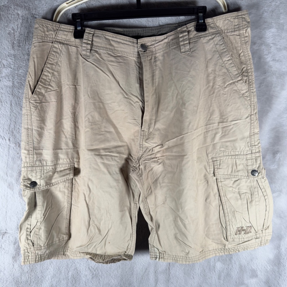 Harley-Davidson Mens‎ Khaki Tan Ripstop Cargo Shorts 38 96678-12VM Biker Moto